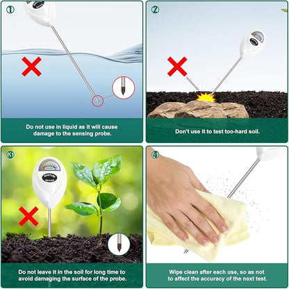 SZHLUX Soil Moisture Meter, Plant Water Monitor, Soil Hygrometer Sensor - Image 4