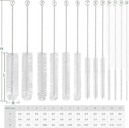 CiaraQ Bottle Cleaning Brushes, 8 Inch Nylon Tube Brush Set, Cleaner - Image 3