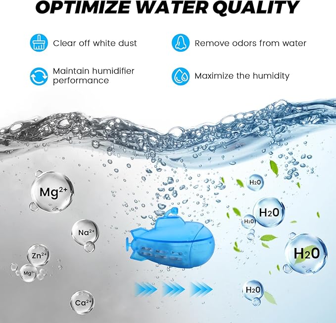 puxyblue  Upgraded 6-Pack Humidifier Tank Cleaner Blue Small Submarine - Image 3