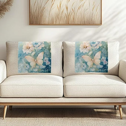 Butterfly Flower Headrest Cover Sofa Headrest Protective Covers Anti-Fade Couch - Image 3