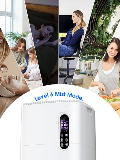 26L/5.7Gal Humidifier Large Room 3000 ft², Supersized Cool Mist, 38H Quiet - Image 4