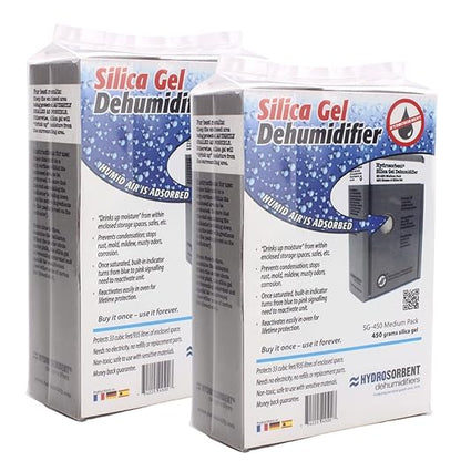 HYDROSORBENT® Gun Safe Dehumidifier Rechargeable Silica Gel 450 Gram Carton. - Image 2