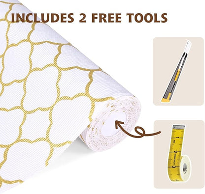 Shelf Liners for Kitchen Cabinets 23in x 20FT Non Adhesive Drawer Liner Gold - Image 4