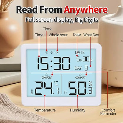 Indoor Digital Thermometer & Humidity Meter, Home Hygrometer Temperature Gauge - Image 5