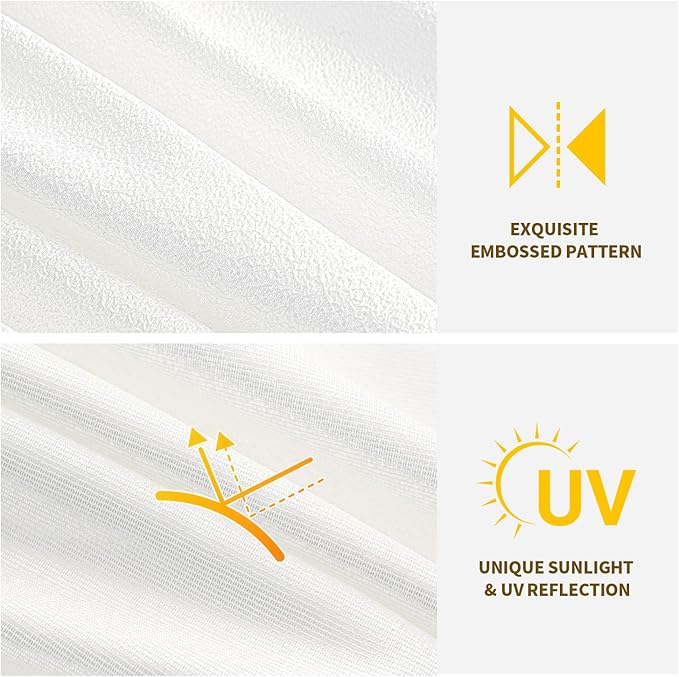 MIULEE White Thermal Insulated Curtains 96 Inches Long 2 Panels Set - Image 4