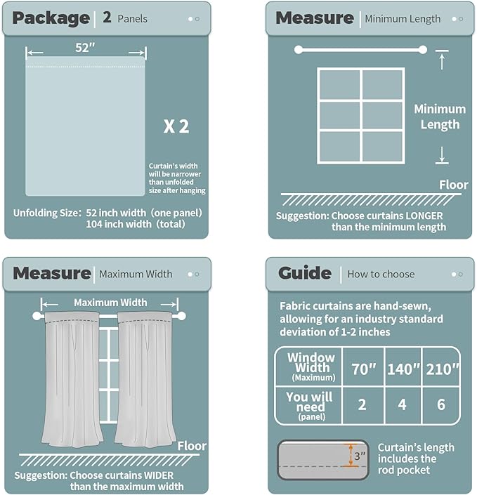 BGment 100% Blackout Curtains 108 Inch Long - Image 6