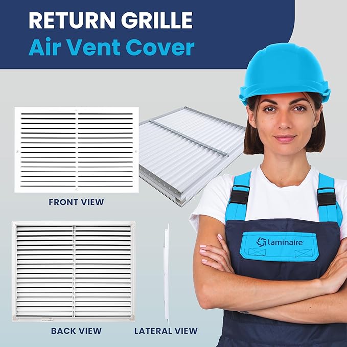 25x20 Inch Air Return Vent Cover Decorative – Premium Aluminum AC Vent Cover - Image 2