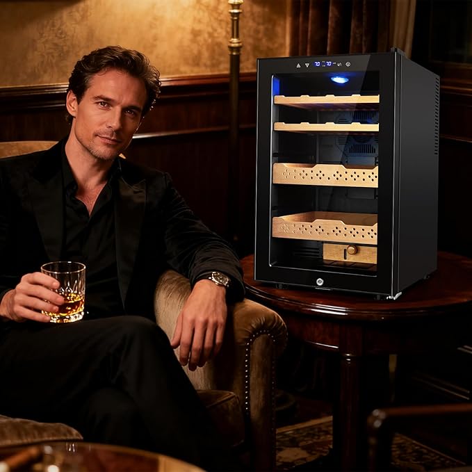 Electric Humidor-70L Cooling & Heating Humidor Smart Touch Control Humidity & - Image 8