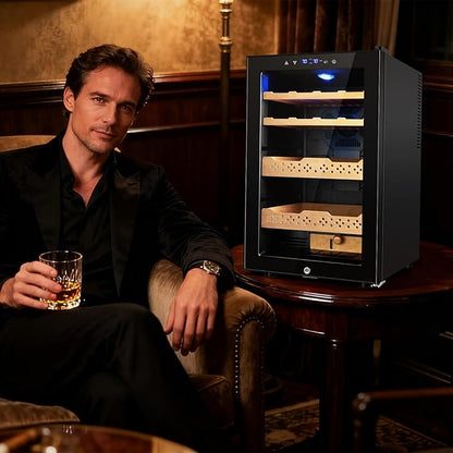 Electric Humidor-70L Cooling & Heating Humidor Smart Touch Control Humidity & - Image 8