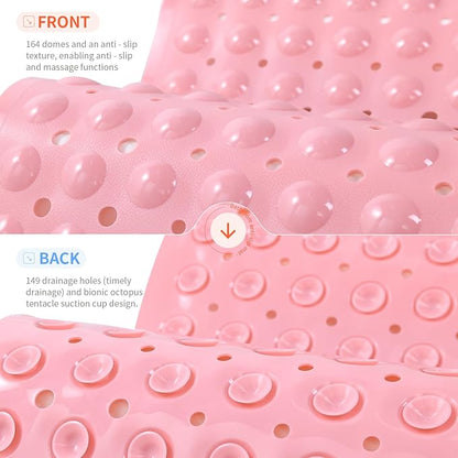 Anti-Slip Bathtub Shower mat, 20.8×20.8（Approximately 53×53cm） inch Soft - Image 3