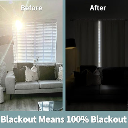 BGment 100% Blackout Curtains for Bedroom 63 Inch Length, Full Room Darkening - Image 3