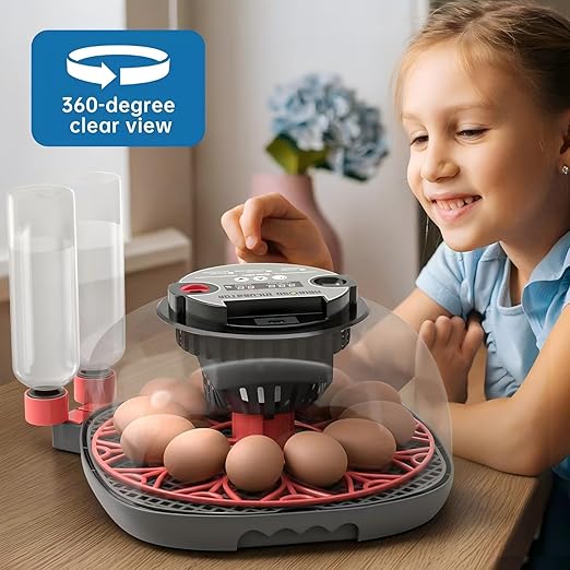 12-24 Egg Incubator with Humidity Display, Egg Candler, Automatic Egg Turner - Image 7