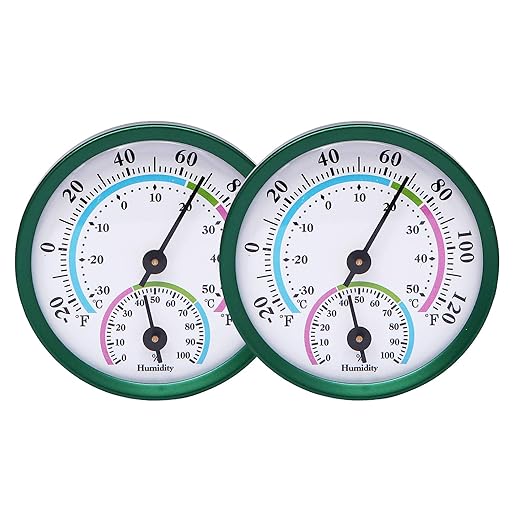 Mini Indoor Thermometer Hygrometer Analog 2 in 1 Temperature Humidity Monitor by LayscoPro
