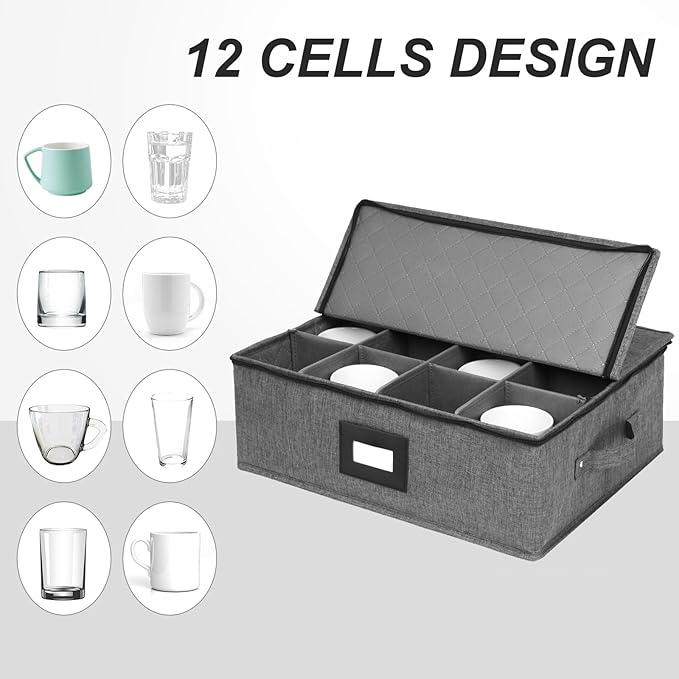 Mug Storage Box with Dividers, China Storage Containers - Image 6