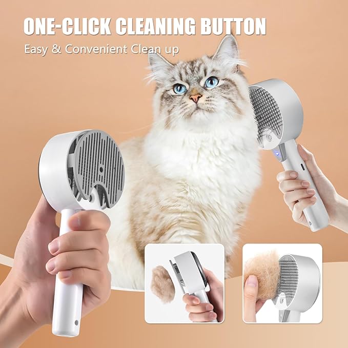 Cloud Care Cat Brush for Indoor Cat Steam Brush for Shedding Spritz Defur Comb - Image 5