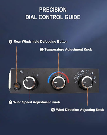 Flecto Manual Climate Control Module AC Heater Panel Compatible - Image 4