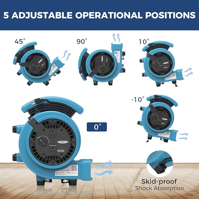 ALORAIR 1000 CFM Air Mover Blower Fan，Utility Fan - Image 5