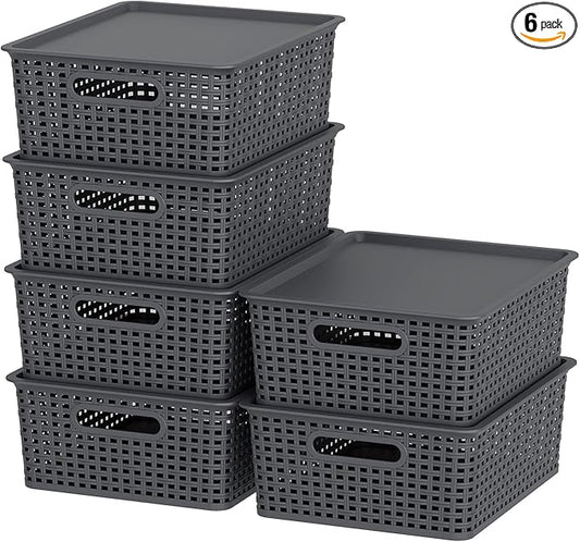 13 Quart Plastic Storage Baskets by Taysisiter