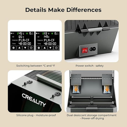 Creality Filament Dryer Box, Dual-Spool Creality Space Pi Filament Dryer Plus - Image 9