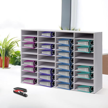 Literature Organizers 24/36Slots Mail Sorter Compartment Files Rack File - Image 9