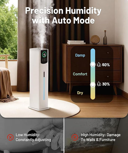 AreShark 2.4 Gal/9L Humidifier for Bedroom, Large Room 500ft², Cool Mist Air - Image 3