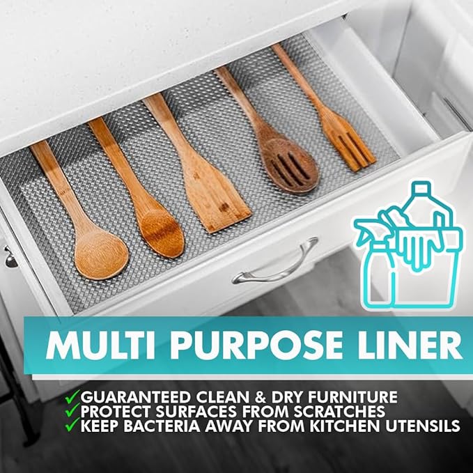 Shelf Liner, Drawer Liner & Kitchen Cabinet Liner – Thick Waterproof Rubber - Image 5