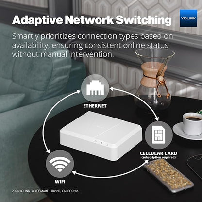 YoLink Smart Home Kit: 4G LTE Cellular Hub & Water Sensor 4-Pack, No Internet - Image 7