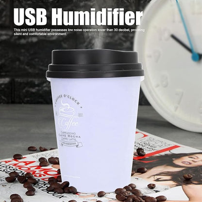 Coffee Cup Humidifier, Compact Lightweight Cute Desktop Humidifier - Image 3