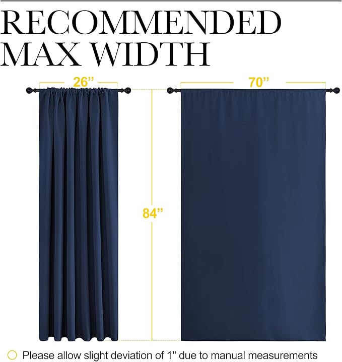 NICETOWN Living Room Curtains, Home Decorations Thermal Insulated Solid Rod - Image 7