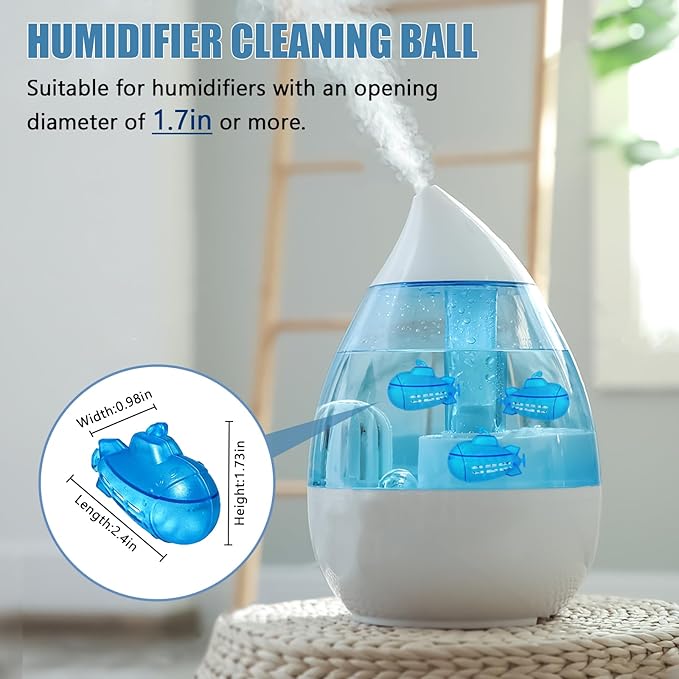 Humidifier Cleaner Fish 9Pcs, Demineralization Cleaning Ball - Image 2