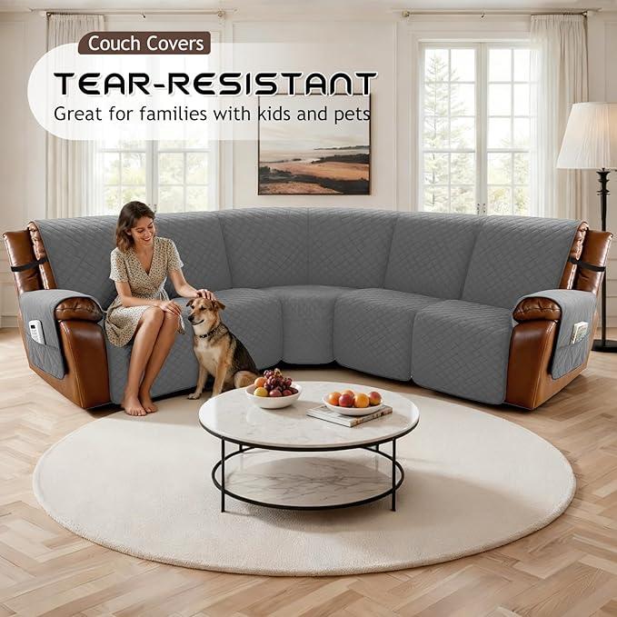 Arfntevss Waterproof Recliner Sectional Couch Covers - Image 7