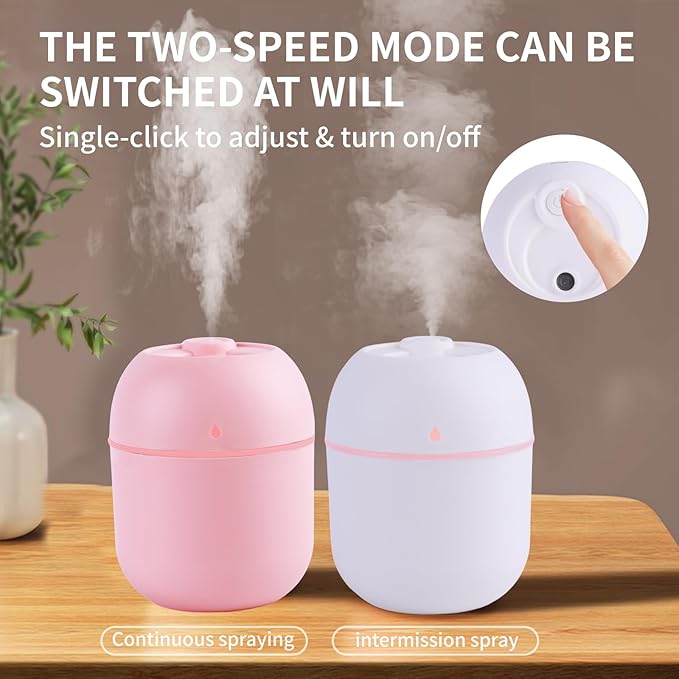 Portable Mini Humidifier Small Cool Mist Humidifier Personal Desktop USB - Image 7