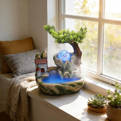 Small Bonsai Humidifier Mini Tabletop Waterfall Fountain - Image 9