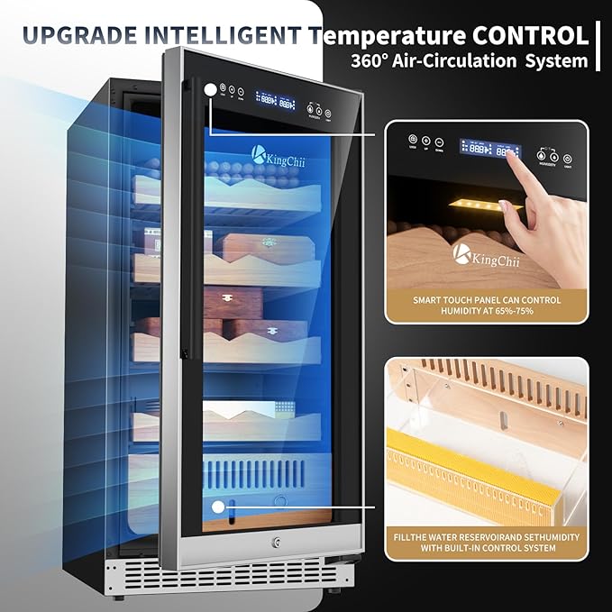 KingChii 265L Electric Cigar Humidor Temperature & Humidity Control, - Image 3