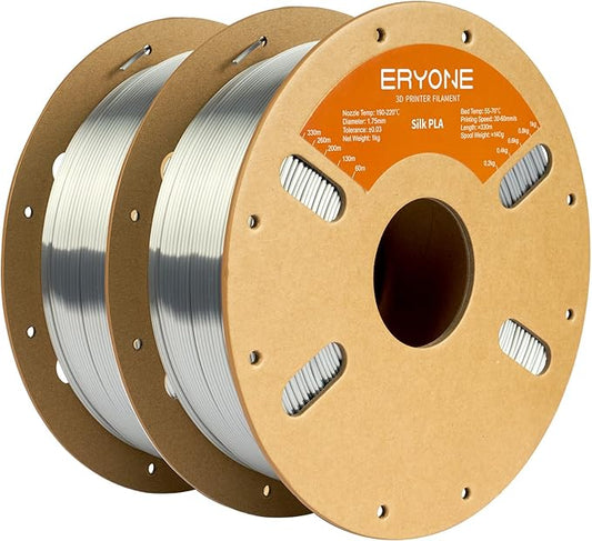 ERYONE Silk PLA Filament for 3D Printer 1.75mm +/- 0.03mm, 2KG Cardboard Spool by ERYONE