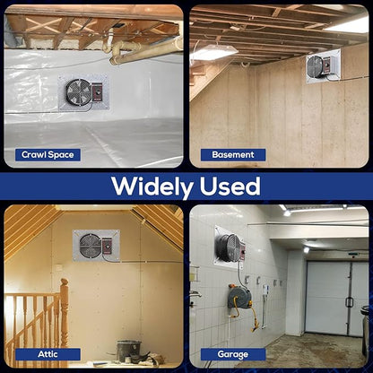 Abestorm 260CFM Crawlspace Ventilation Fans, IP-55 Rated Exhaust Fan - Image 6