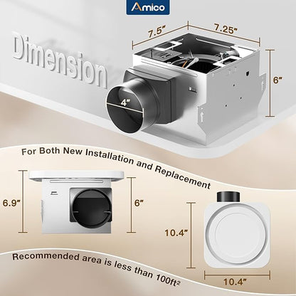 Amico Bathroom Exhaust Fan - Image 2
