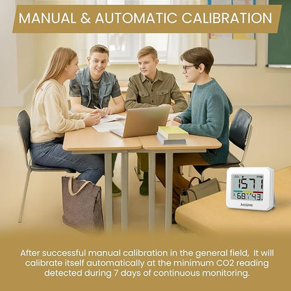 CO2 Monitor Air Quality Monitor Indoor Battery Powered, Carbon Dioxide Detector - Image 6