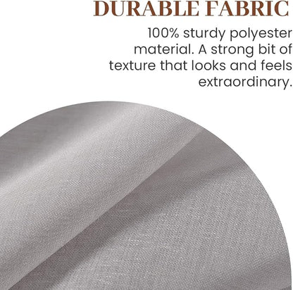 Dreaming Casa Solid Sheer Curtains 96 Inches Long Grey Rod Pocket Voile - Image 3