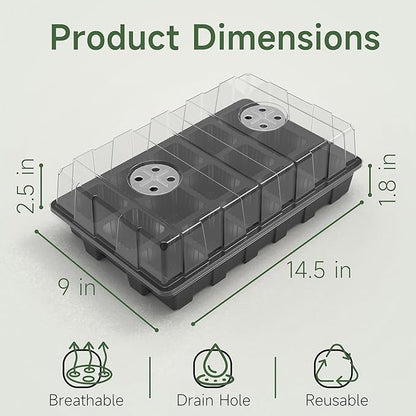 Gardzen 5-Pack Seed Starter Kits, Reusable Plant Germination Trays - Image 3