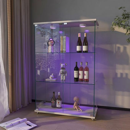 Yoluckea 3-Tier Glass Display Cabinet by Yoluckea
