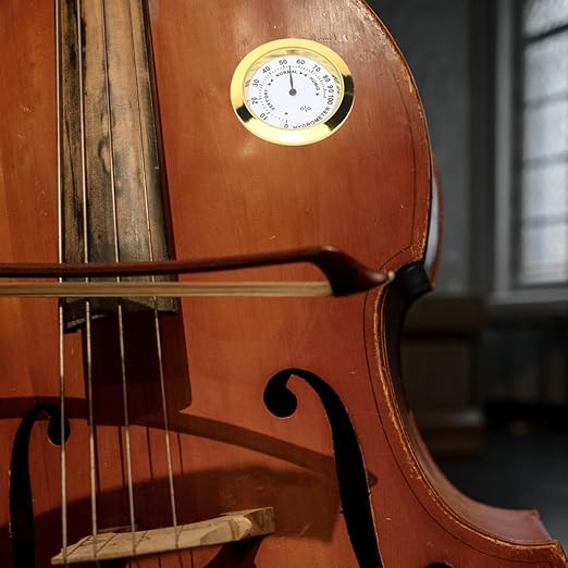Round Golden Hygrometer for Violin and Guitar Cases - Image 4