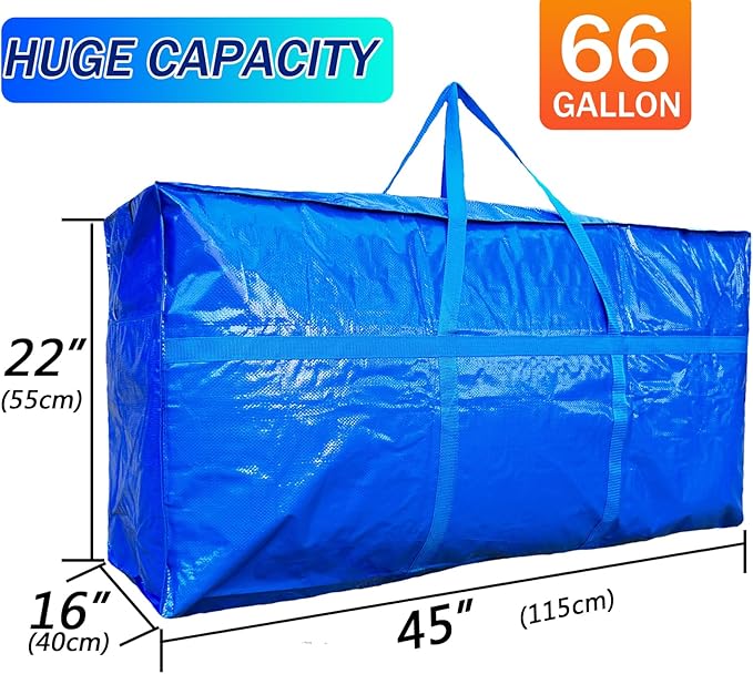 66 Gallon Extra Large Storage Bags, Huge Moving Bags Heavy Duty - Image 2