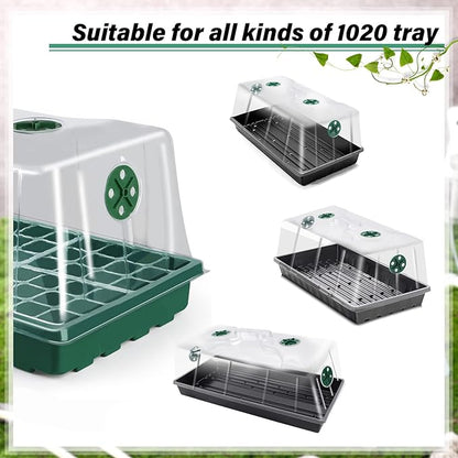 Foaincore 10 Packs 7'' Tall Humidity Vented Domes 1020 Flat Trays Cover Clear - Image 6