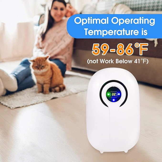 Dehumidifier for Home with LCD Display 37oz Small Ultra Quiet Portable - Image 5