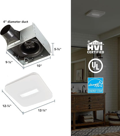 Broan-NuTone AER80CCTK CleanCover Bath Fan, 80 CFM, 0.7 Sone, - Image 3