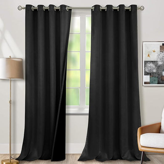 BGment 100% Blackout Curtains 108 Inch Long 2 Panles Set, Thermal Insulated by BGment