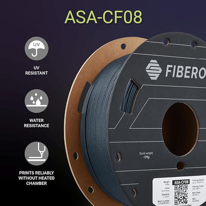 Polymaker Fiberon ASA-CF08 Dark Grey Carbon Fiber 3D Printing Filament 1.75mm - Image 2