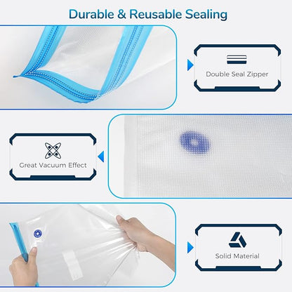 FugaCity 3D Printer Filament Storage Vacuum Kit- 20 Pack Reusable Vacuum Bags - Image 3