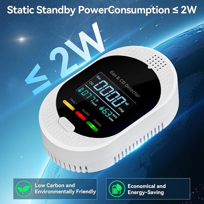 Plug in Carbon Monoxide Detector Combustible Gases Detectors, 4-in-1 Co & - Image 7